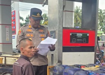 Polres Pasaman Barat Bersama Polsek Pasaman Lakukan Pengecekan Intensif Pendistribusian BBM