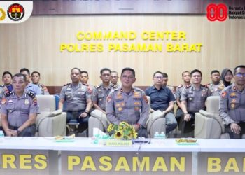 Wakapolres Pasaman Barat Beserta PJU Ikut Zoom Meeting Bersama Itwasda Polda Sumbar