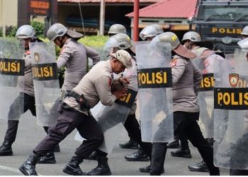 Personil Polres Pasaman Barat  Dilibatkan 120 Orang Dalam Gelar Latihan Dalmas