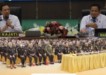 Kejati Riau Melaksanakan Rapat Staf Paripurna di Gedung Satya Adhi Wicaksana