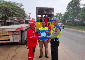 Jelang Operasi Zebra Lancang Kuning 2023 satlantas Polres Pelalawan tertibkan Mobil barang bermuatan Orang