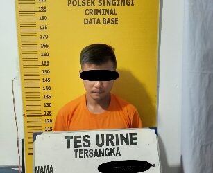 Polsek Singingi Menangkap 1 (satu) Orang Penjual Sekaligus Kurir Sabu Di Muara Lembu