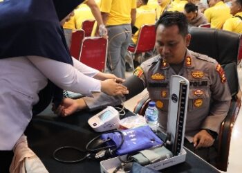 Polres Kuansing Gelar Pemeriksaan Kesehatan Berkala T.A 2023 Dalam rangka Memelihara Kesehatan Personil