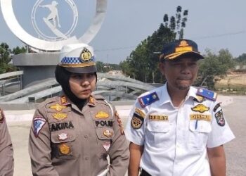 Diduga Kontraktor di Pelalawan Lalai Dampak Pembangunan Tugu Bono, Satlantas Polres Pelalawan Tidak Di Libatkan