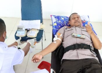 Polres Siak Gelar Bhakti Kesehatan Donor Darah Dalam Rangka HUT Humas Polri Ke-72