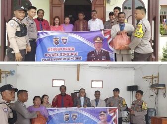 Polsek Singingi Gelar Program Minggu Kasih Dan Pemberian Sembako