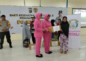 Polres Siak Laksanakan Kegiatan Bakti Sosial dan Bakti Kesehatan Dalam Rangka Rakorbin SDM dan PNS Polri Tahun 2023