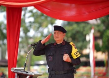 Kapolda Riau Pimpin Upacara Hari Korps Brimob Polri 2023 di Lapangan Satbrimob