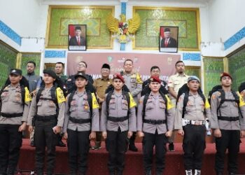 Polres Pelalawan Berikan Pembekalan Tekhnis Serta SOP Pengamanan TPS