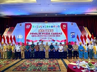 Kapolresta Pekanbaru Turut Hadir Dalam Kegiatan Deklarasi Pemilih Muda Cerdas Menuju Pemilu Damai 2024