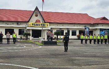 Wakapolda Jambi Pimpin Apel Pengecekan Kesiapan Polres Tebo Dalam Rangka Pengamanan Pemilu 2024