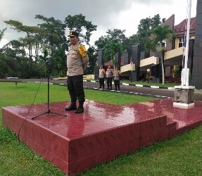 Kapolres Kuansing Pimpin Apel Pelepasan BKO Brimob Polda Riau