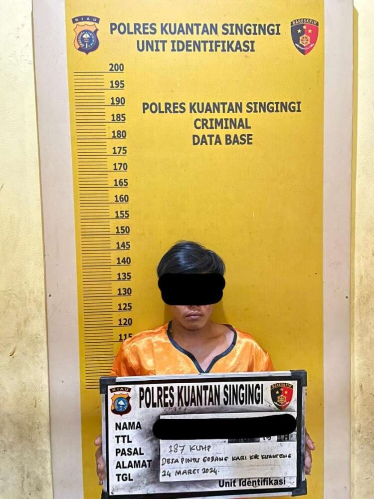 Sat Reskrim Polres Kuansing Amankan Pelaku Pembakaran Mobil di Kuansing Korban Rugi ditaksir 150juta ini keteranganya