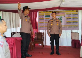 Peninjauan Dan Pengecekan Pos PAM Polsek Singingi Oleh Tim Supervisi Ops Tertib Ramadhan Lancang Kuning Tahun 2024 Polres Kuansing