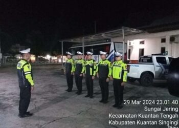 Sat Lantas Polres Kuansing Giat Patroli KRYD dan Penertiban Knalpot di Kota Teluk Kuantan
