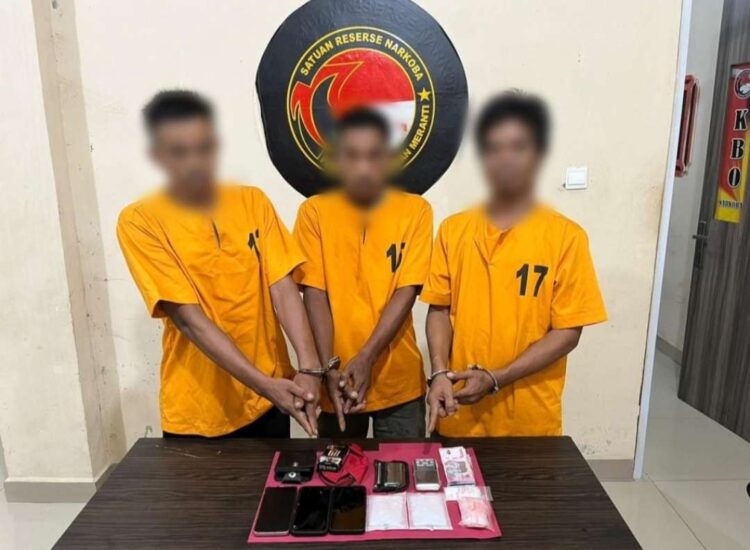 Polsek Rangsang Ungkap Sindikat 3 Pengedar Narkoba Dalam Satu Hari