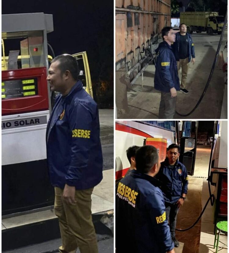 Distribusi BBM Berjalan lancar, Satreskrim Polres Pelalawan Lakukan Pengecekan