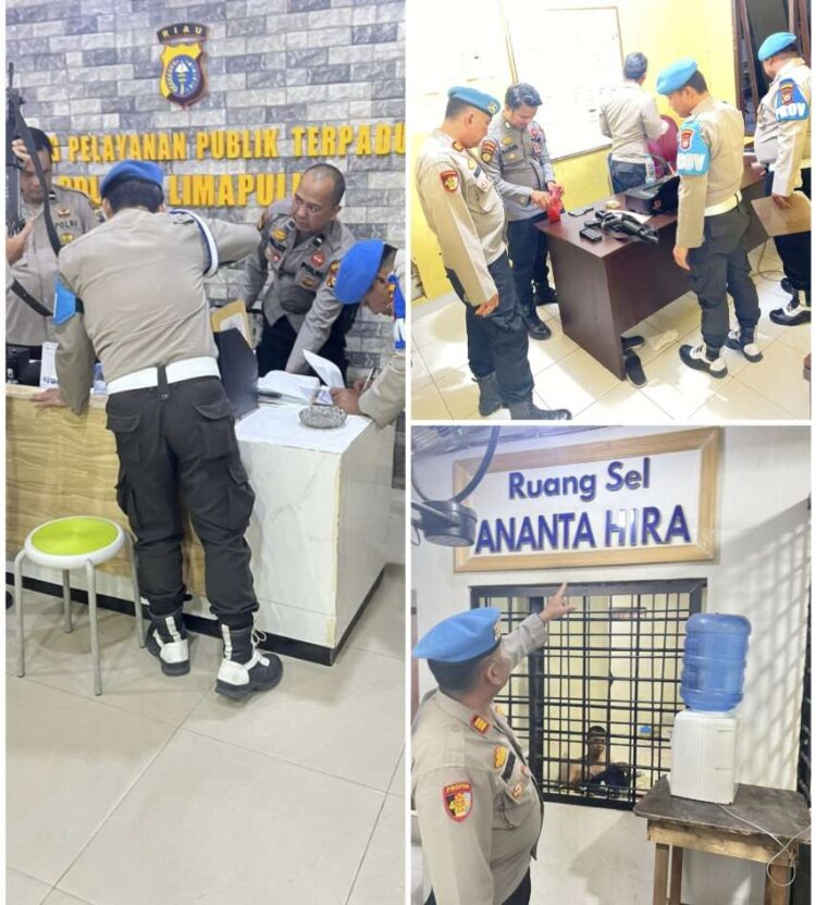 Sie – Propam Polresta Pekanbaru Cek Tahanan, Personel Piket dan Senpi di 5 Polsek Jajaran di Akhir OTR Selesai