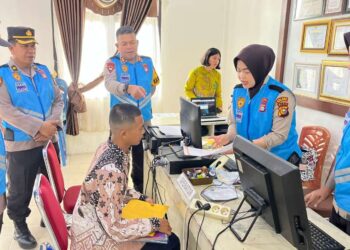 Kapolres Pelalawan Pantau Langsung Penerimaan Calon Anggota Polri ini pesan Kapolres