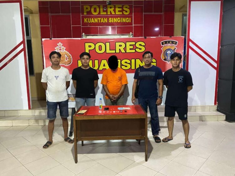 Tim Mata Elang Polres Kuansing Ungkap Kasus Pengedar Narkotika Shabu,Tersangka Ditangkap di Desa Geringging Jaya