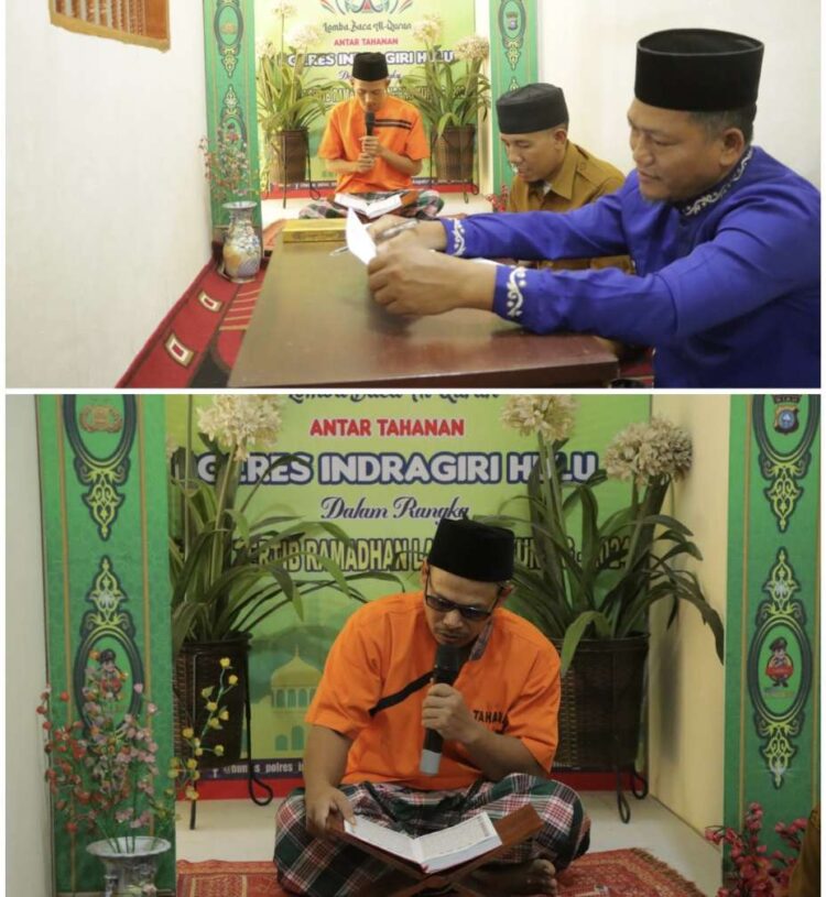 Operasi Tertib Ramadhan, Polres Inhu Taja Lomba Baca Al-Quran Antar Tahanan