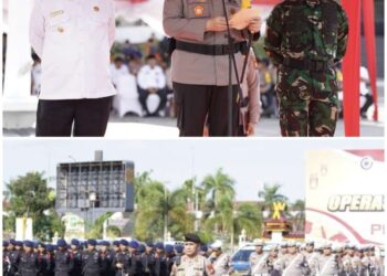 Kapolda Riau Pimpin Apel Gelar Pasukan Operasi Ketupat Lancang Kuning 2024