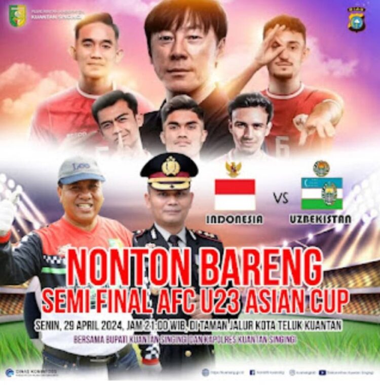 Kapolres Kuansing Ajak Masyarakat Nobar Semi Final AFC U-23