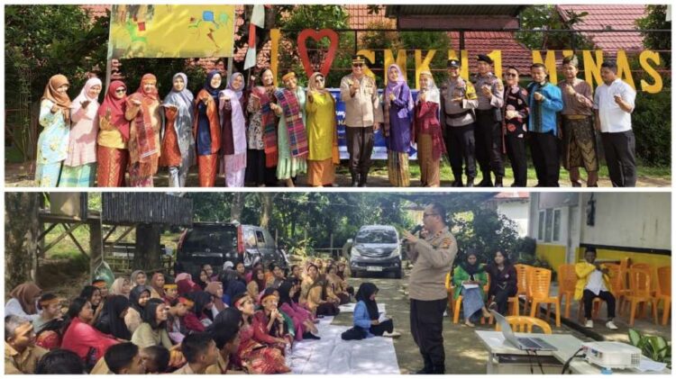 Kapolsek Minas Menjadi Pemateri Dalam Kegiatan Police to School Hardiknas di SMK Negeri 1 Minas ini saranya