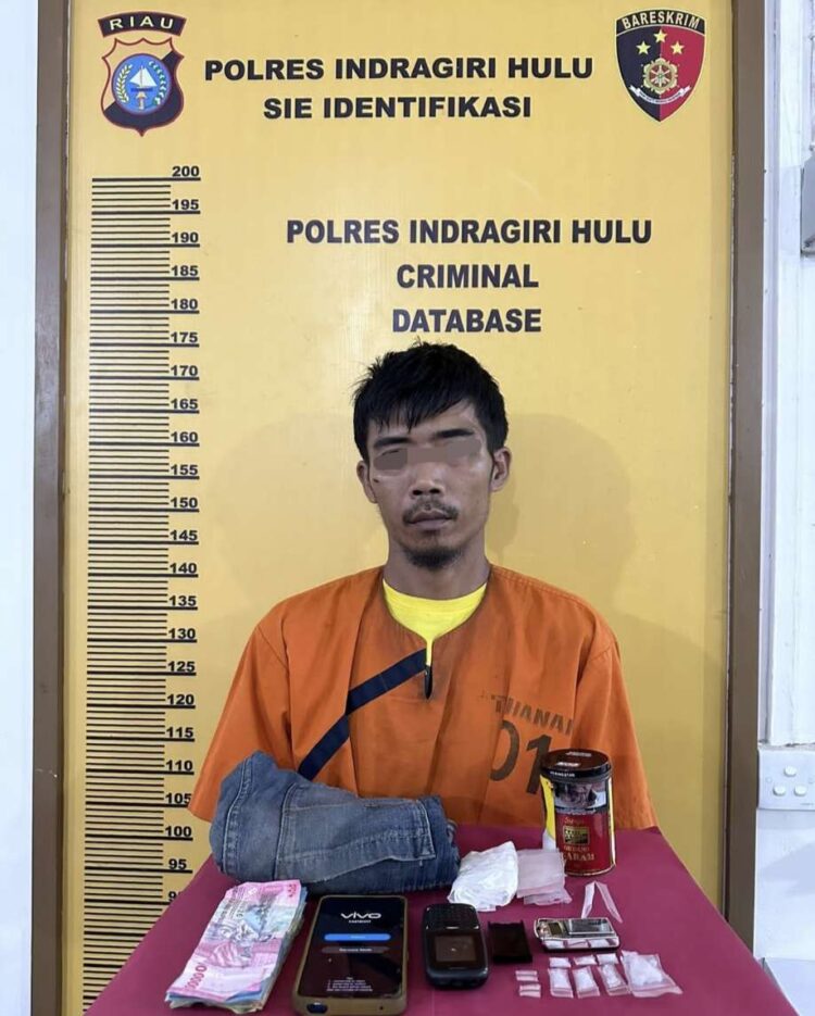 Satres Narkoba Polres Inhu Ringkus Pengedar 4,46 Sabu di Kecamatan Lirik