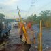Situasi Di Lokasi Banjir KM 83 sudah mulai surut Arus Lalu Lintas Dibuka Dua Jalur