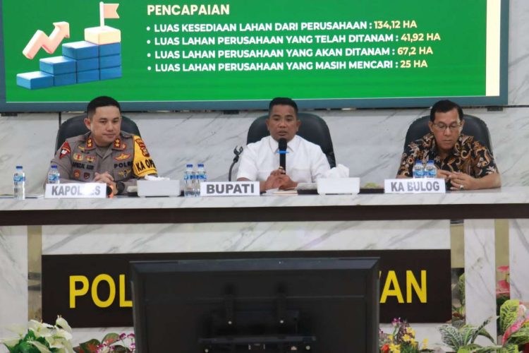 Kapolres Pelalawan Rapat Koordinasi Ketahanan Pangan bersama Forkopimda