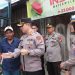 Kapolres Pelalawan turun ke jalan sosialisasikan Tagline “Mudik aman Keluarga Nyaman” dan Hotline 110