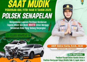 Polsek Senapelan Buka Layanan Penitipan Kendaraan Gratis Bagi Pemudik,Ini Pesan Kapolsek