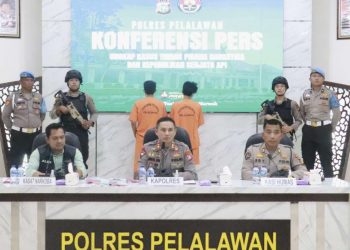 Respon Cepat Polres Pelalawan Tangkap Pengedar Narkotika Bersenjata Api