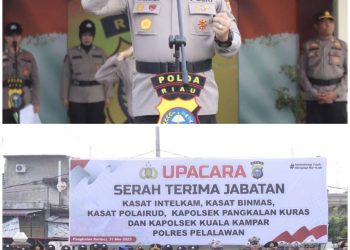 Kapolres Pelalawan Pimpin Upacara Serah Terima Jabatan Sejumlah Perwira ini daftarnya