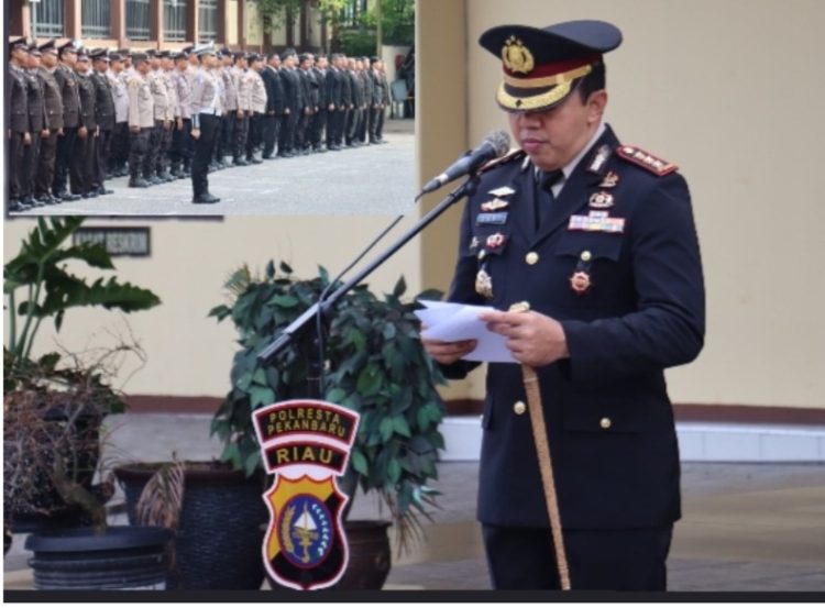 Kapolresta Pekanbaru Pimpin Upacara Peringatan Hari Lahir Pancasila