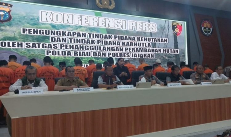 Polisi Berhasil Menangkap 24 Tersangka Perambahan Hutan di Riau