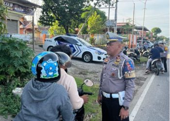 Satlantas Polres Pasaman Barat Gelar Operasi Secara Stationer