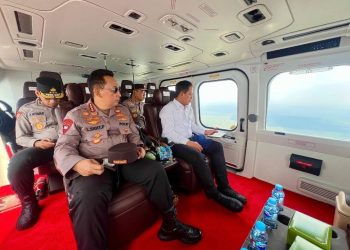 Kapolri Pantau Titik Api Via Udara, Cek Kesiapan Penanganan Karhutla di Riau