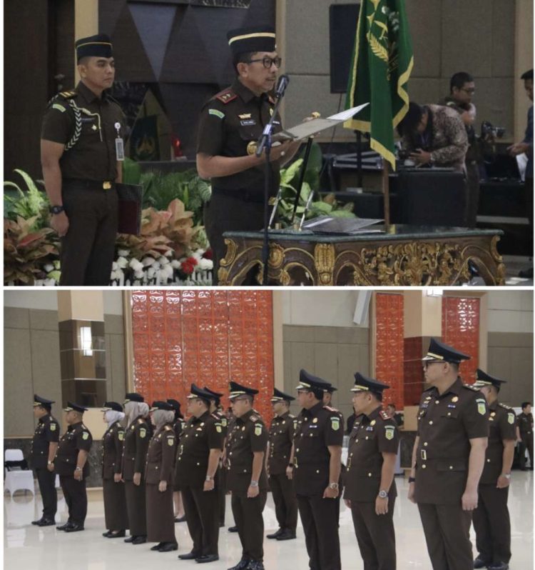 Kajati Riau Lantik Wakajati Asisten Koordinator dan Kajari ini pesanya