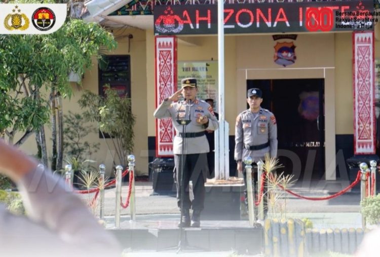 Kapolres Pasaman Barat Pimpin Upacara Kenaikan Pangkat Pengabdian Personil