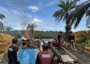 Polsek Singingi Tanggapi Isu Puluhan Rakit PETI di Kebun Lado, Ternyata Hanya Dua Rakit Usang
