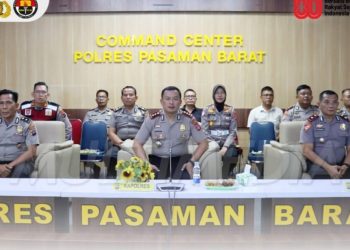 AKBP Agung Tribawanto bersama PJU Polres Pasaman Barat Hadiri Kegiatan Optimalisasi PNBP dan BLU tahun 2025