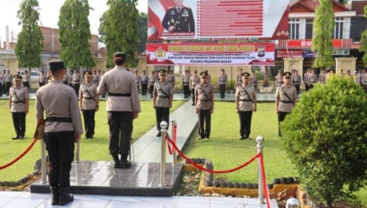 Kapolres Pasaman Barat Pimpin Upacara Pelantikan dan Sertijab PJU dan Kapolsek ini daftarnya