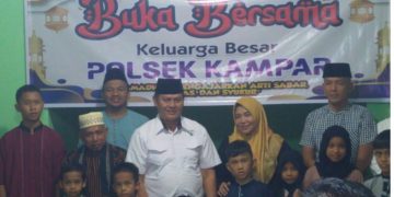 Polsek Kampar Gelar Buka Puasa Bersama Anak Yatim dan Awak Media