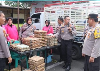 Menjelang Lebaran Hari Raya Idul Fitri 1447 H Polres Pasaman Barat Gelar Gerakan Pasar Pangan Murah
