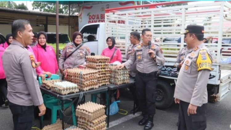 Menjelang Lebaran Hari Raya Idul Fitri 1447 H Polres Pasaman Barat Gelar Gerakan Pasar Pangan Murah