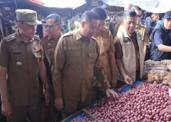 Wakil Walikota Pekanbaru Bersama Kadis Perindag Monitoring Harga Komoditas Harga di Pasar dan Ritel