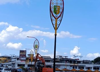 Kawasan Astaka MTQ Riau Ke-44 Kini Lebih Terang, Dishub Kuansing Pasang 13 LPJU