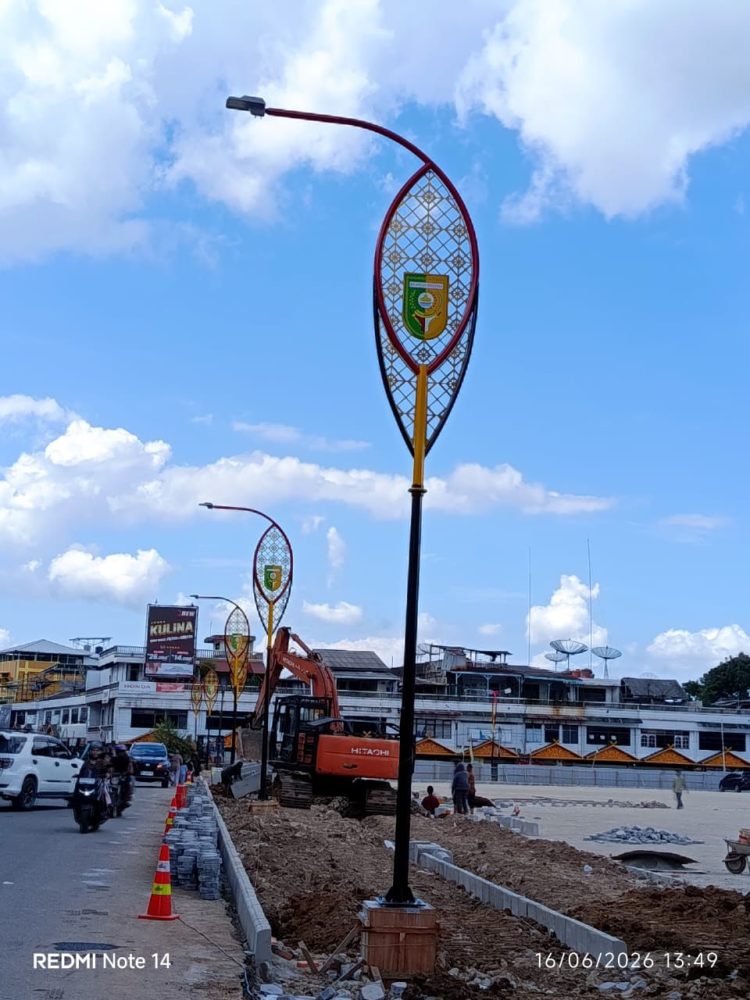 Kawasan Astaka MTQ Riau Ke-44 Kini Lebih Terang, Dishub Kuansing Pasang 13 LPJU